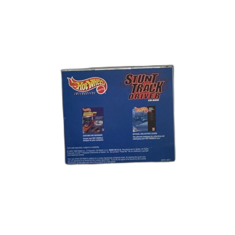 Hot Wheels Stunt Track Driver PC Game 1998 Mattel Retro Racing CD-ROM